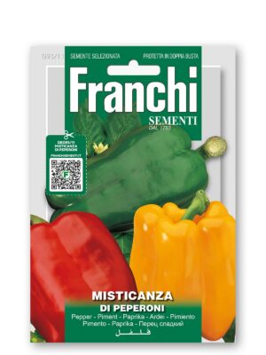 Zmes paprík troch stredne skorých odrôd paprík - Yolo wonder, Giallo D´Asti, Quadrato D´Asti rosso.